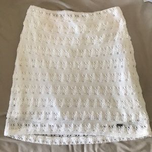 White crochet summer skirt